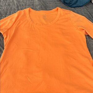 JJill Tangerine Orange 3/4 Sleeve Tee
